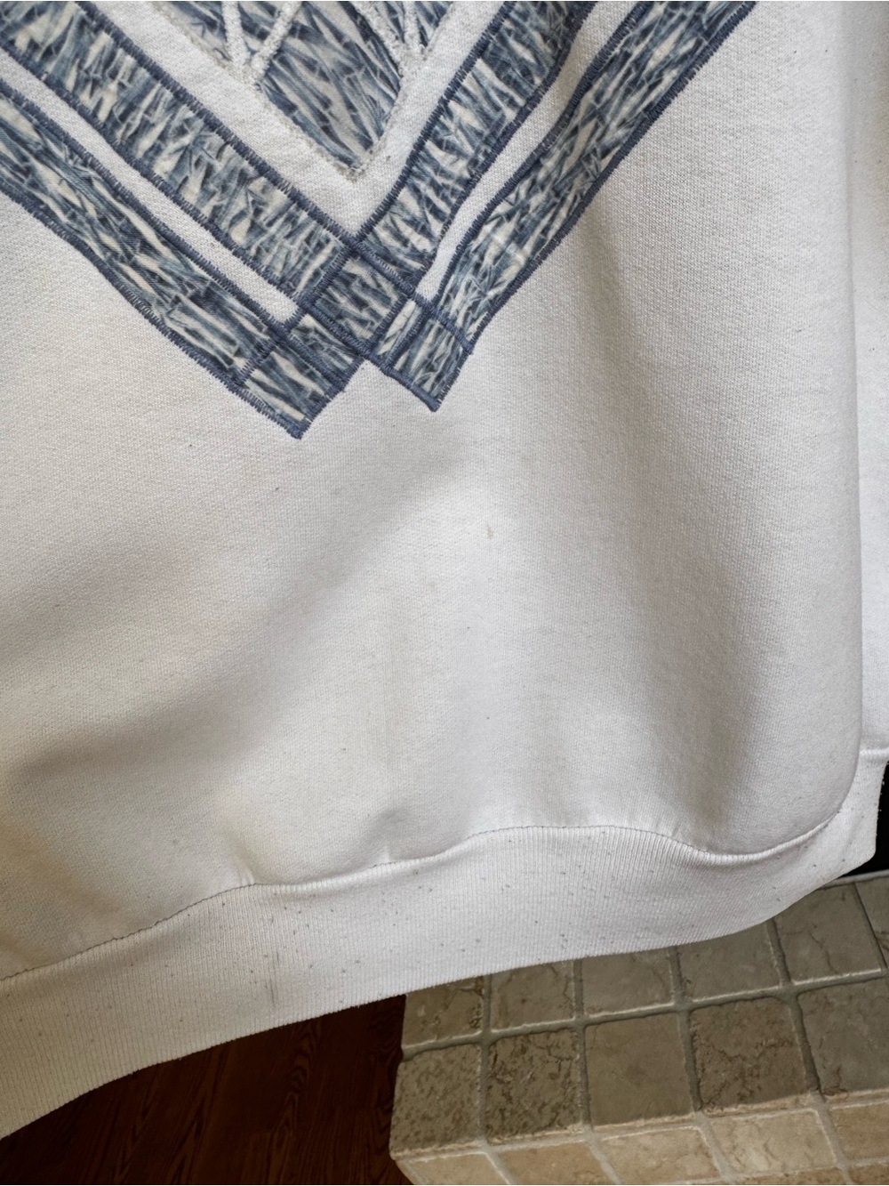 Vintage Quilted Country Cottage Crewneck Sweatshirt Size L - Picture 4 of 6